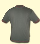 tričko LA POLO dvoubarevné M1, khaki - červená1
