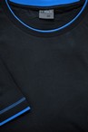 tričko LA POLO dvoubarevné M1 černá-středně modrá (royal)