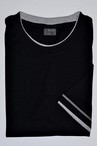 tričko LA POLO dvoubarevné M1 černá-šedá