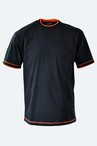 tričko LA POLO dvoubarevné M1 černá-oranžová