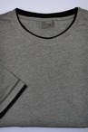 tričko LA POLO dvoubarevné M1 šedý melír - černá