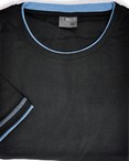 tričko LA POLO dvoubarevné M1 černá-jeans blue