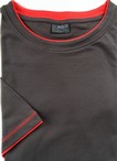tričko LA POLO, dvoubarevnéM1, tmavě šedá-červená