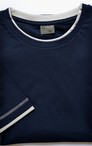tričko LA POLO dvoubarevné M1 tmavě modrá - šedá