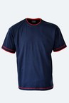 tričko LA POLO dvoubarevné M1, tmavě modrá - červená